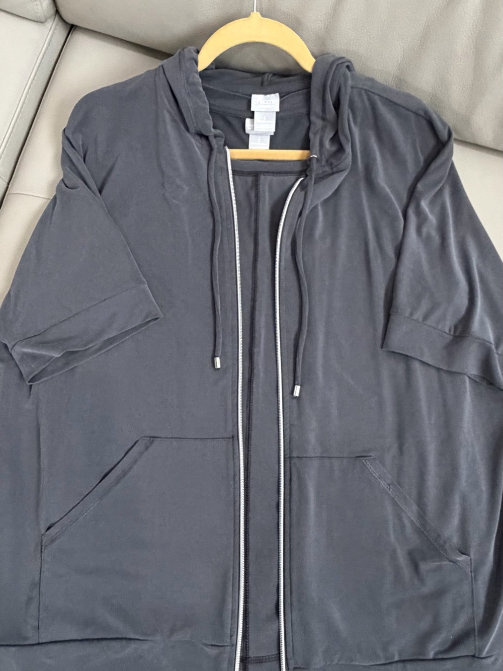 Chico's Zenergy Charcoal Gray Hoodie